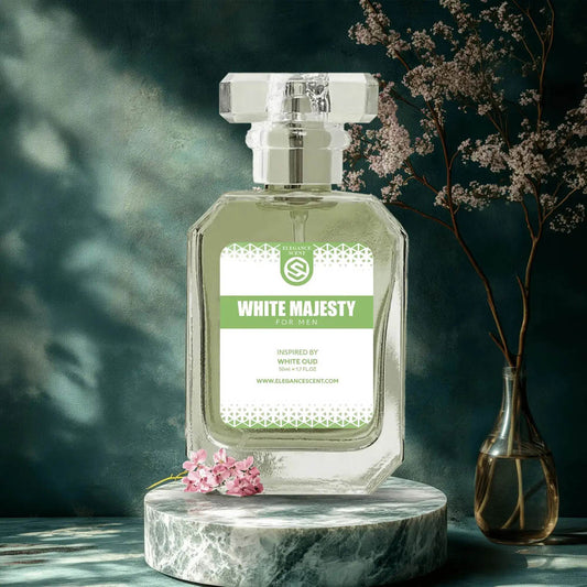 White Majesty Perfume 50ml for Men – Inspired by White Oud | Fresh, Woody & Long-Lasting Fragrance